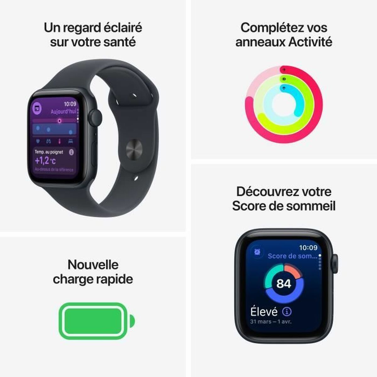 Smartwatch Apple MEHQ4ZR/A Black 1,78" Ø 44 mm