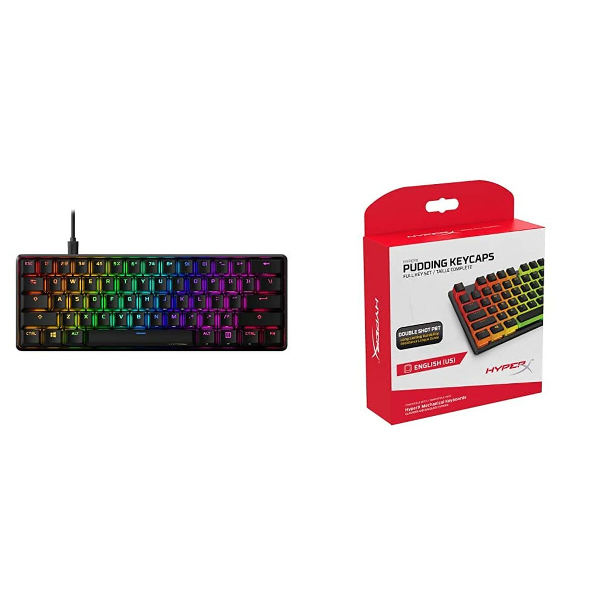 Gaming Keyboard HyperX 4P5N4AA#ABA Black QWERTY English EEUU