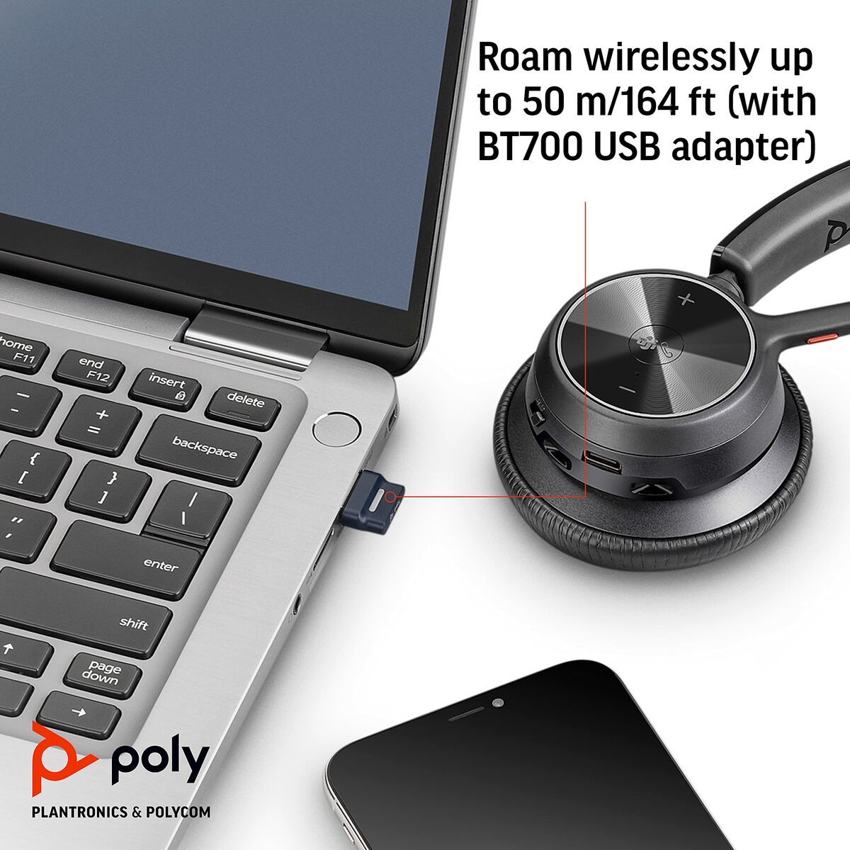 Headphones Poly 77Y93AA Black