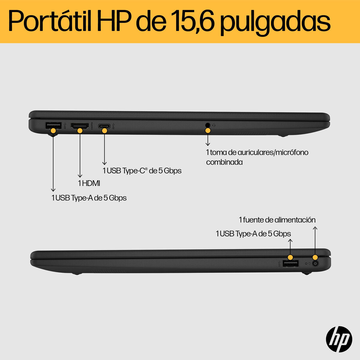 Laptop HP B56HYEA 15,6" AMD Ryzen 7 7730U 16 GB RAM 512 GB SSD