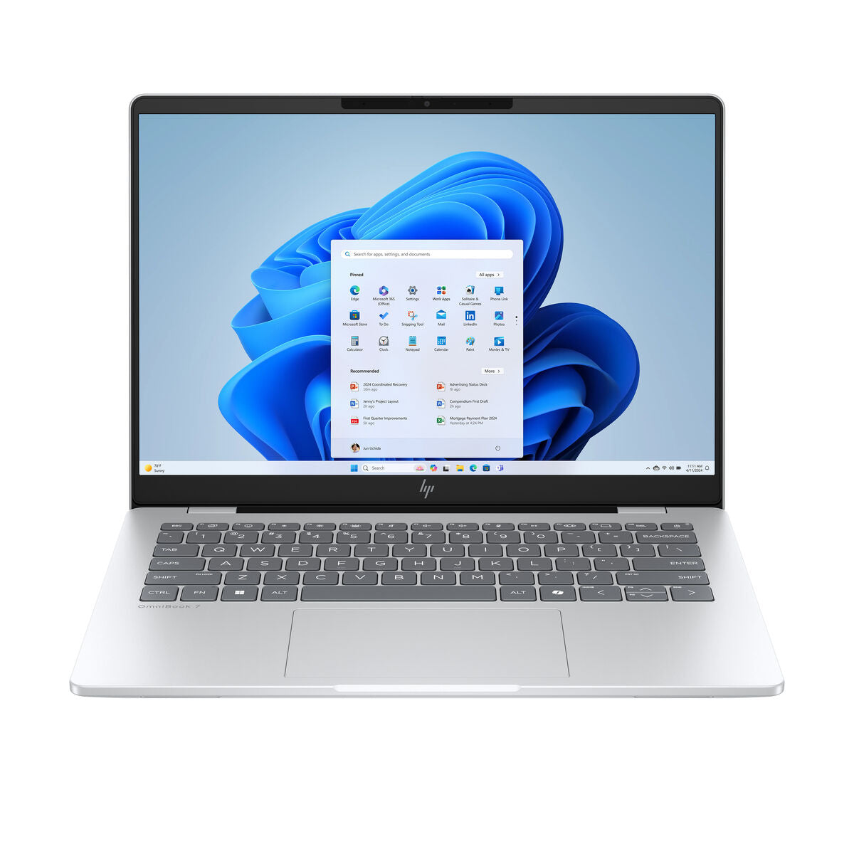 Laptop HP OmniBook 7 14-FR0014NS 14" intel core ultra 7 32 GB RAM 1 TB SSD Spanish Qwerty