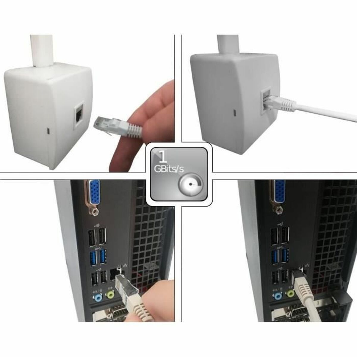UTP Category 6 Rigid Network Cable Lineaire White 5 m