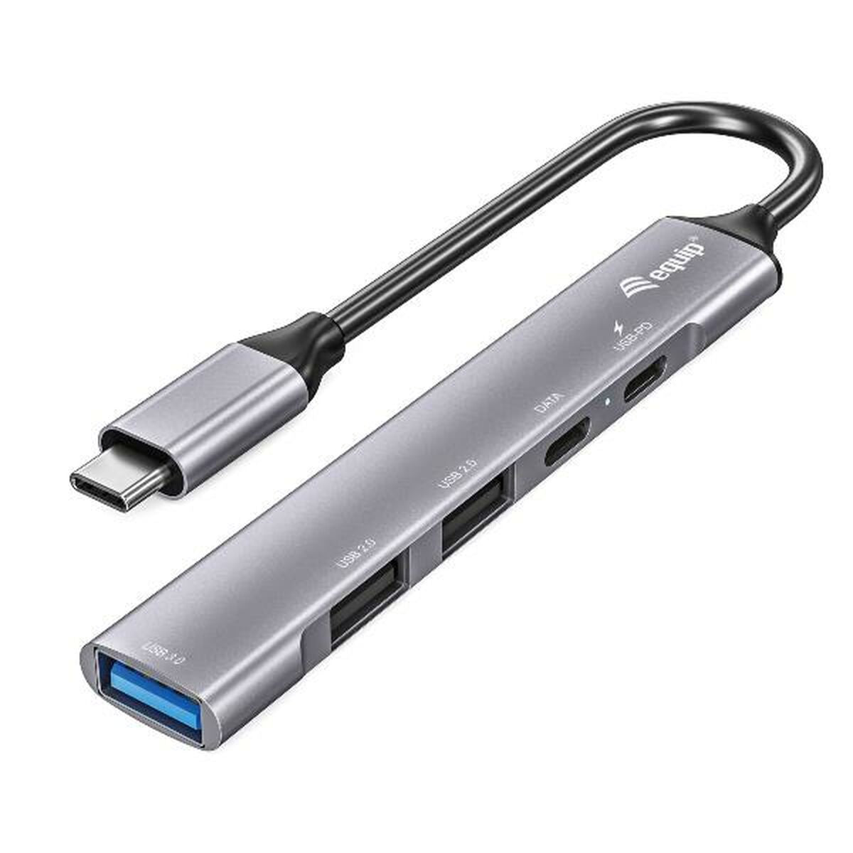 7-Port USB-C Hub Equip 12896207101 Aluminium
