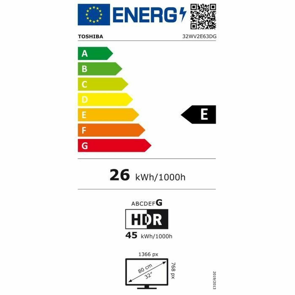 Smart TV Toshiba 32" HD HDR D-LED