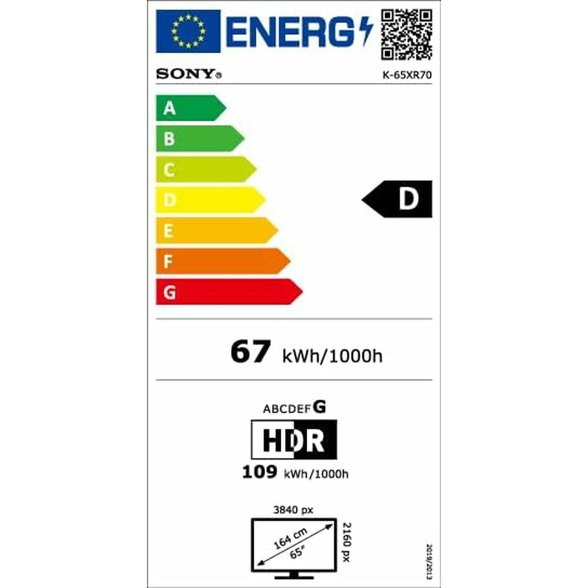 Smart TV Sony K65XR70AEP 65 65" 4K Ultra HD QLED