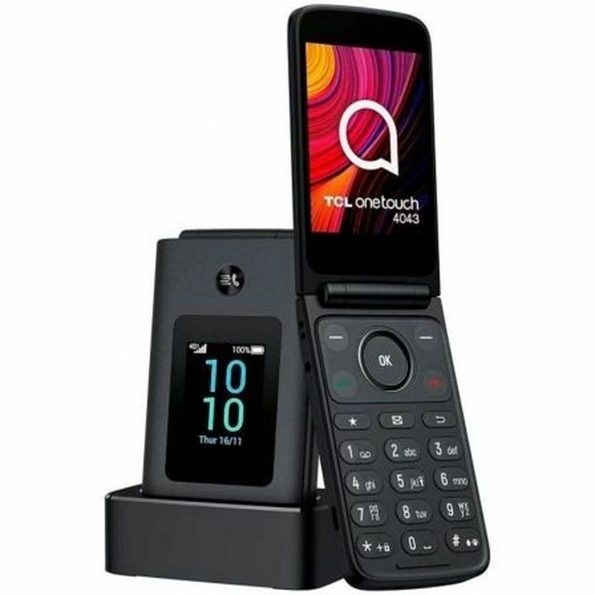 Mobile telephone for older adults TCL One Touch 4043D Grey 512 MB RAM 2,8"