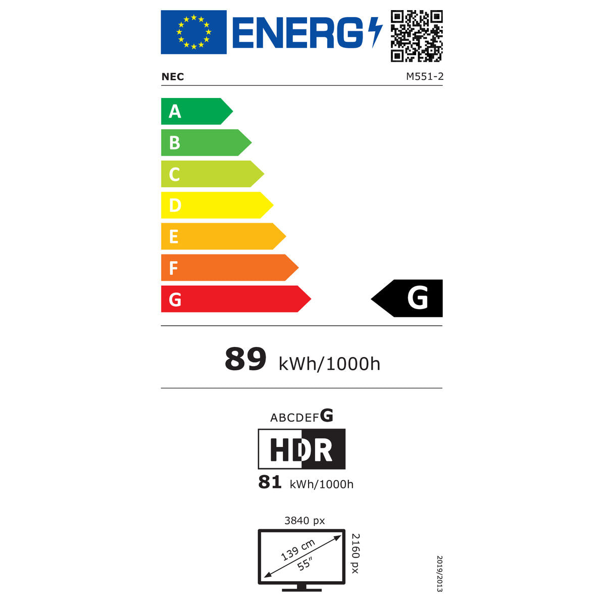 Monitor NEC 60006085 50" 4K Ultra HD