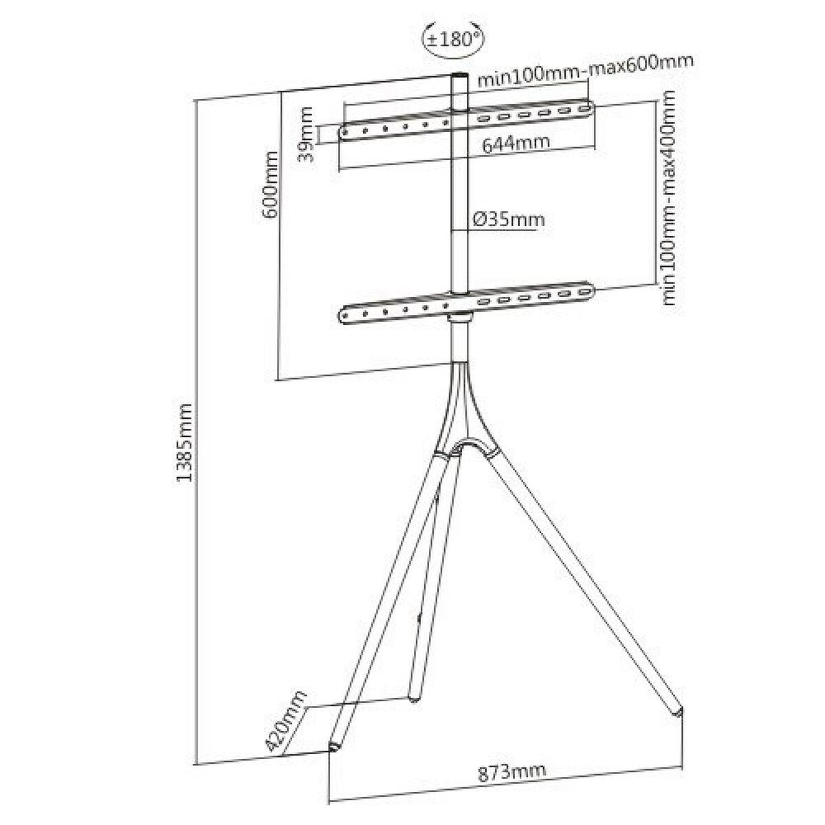 TV Stand Techly 105209 65" 32 kg