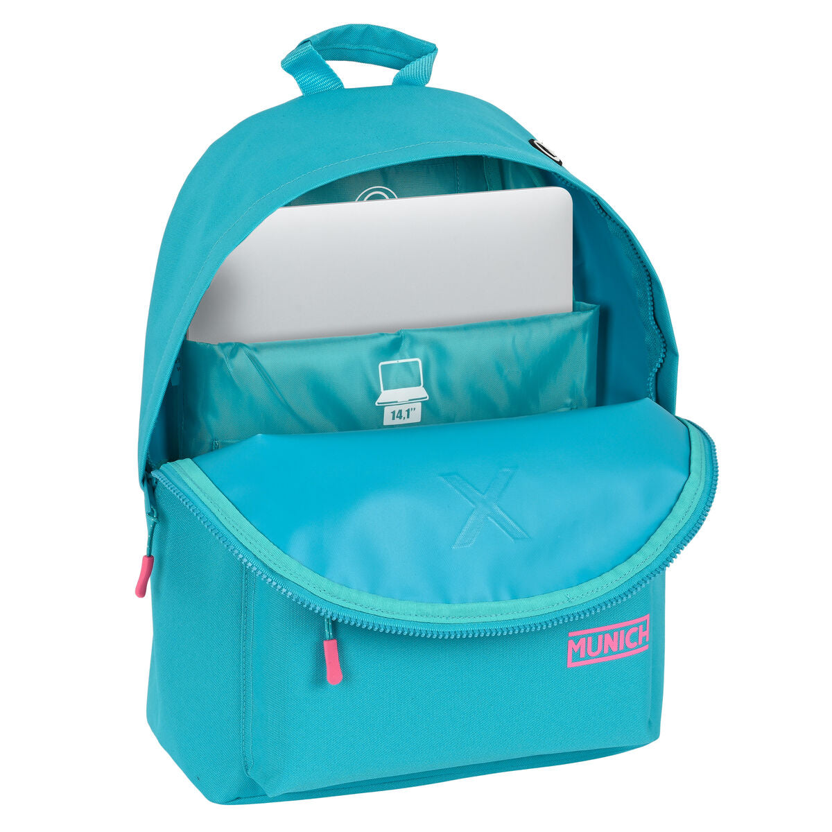 Laptop Backpack Munich munich basicos 31 x 41 x 16 cm Turquoise