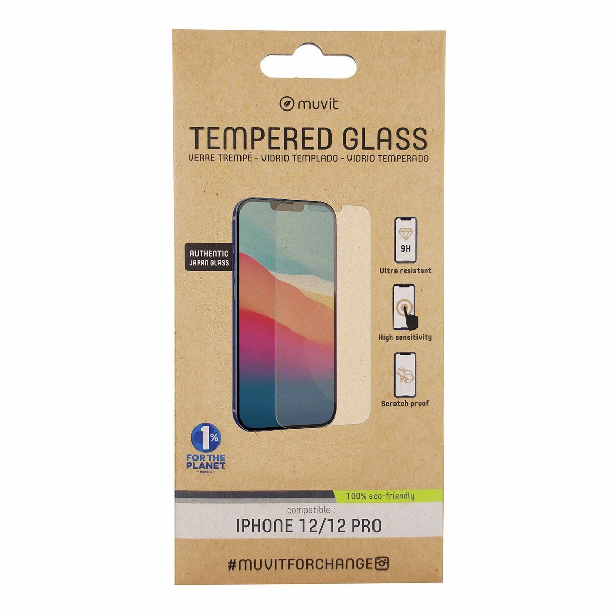 Mobile Screen Protector Muvit MCTPG0046 iPhone 12, 12 Pro