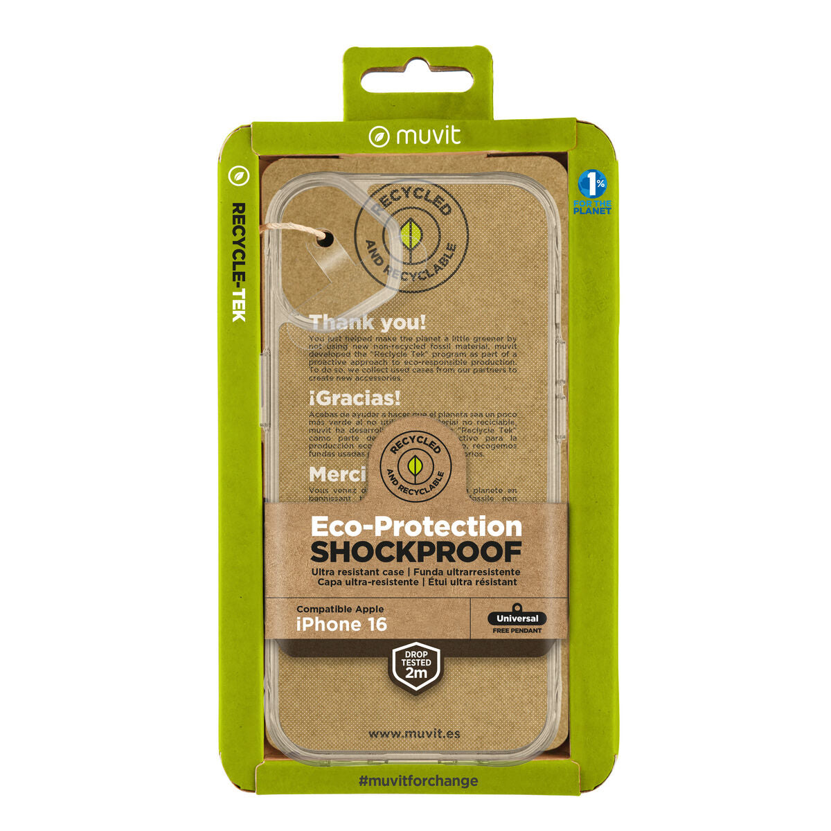 Mobile cover Muvit for Change iPhone 16