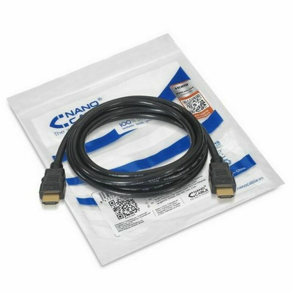 HDMI Cable NANOCABLE HDMI V2.0, 1m Black 1 m