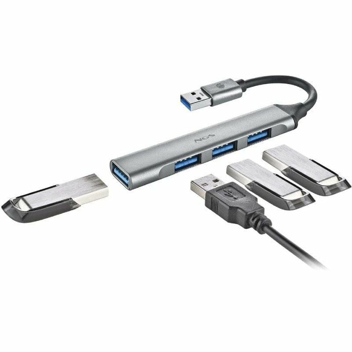 USB Hub NGS IHUB4MICRO Silver