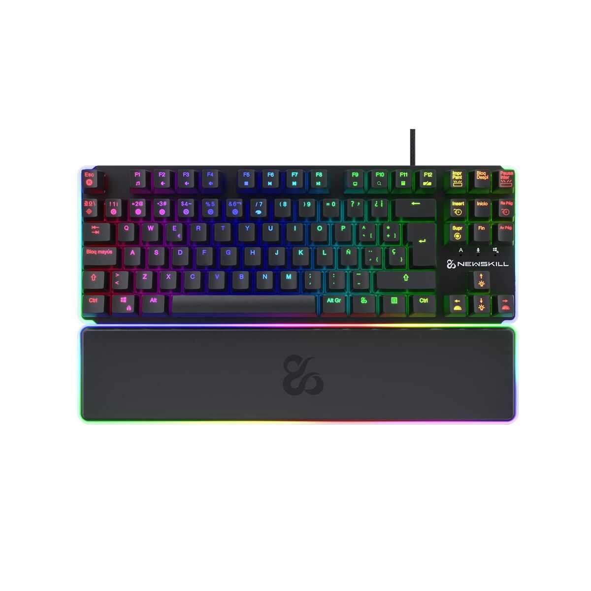 Keyboard Newskill NS-KB-GUNGNYR-GAT-RE Spanish Qwerty QWERTY Black