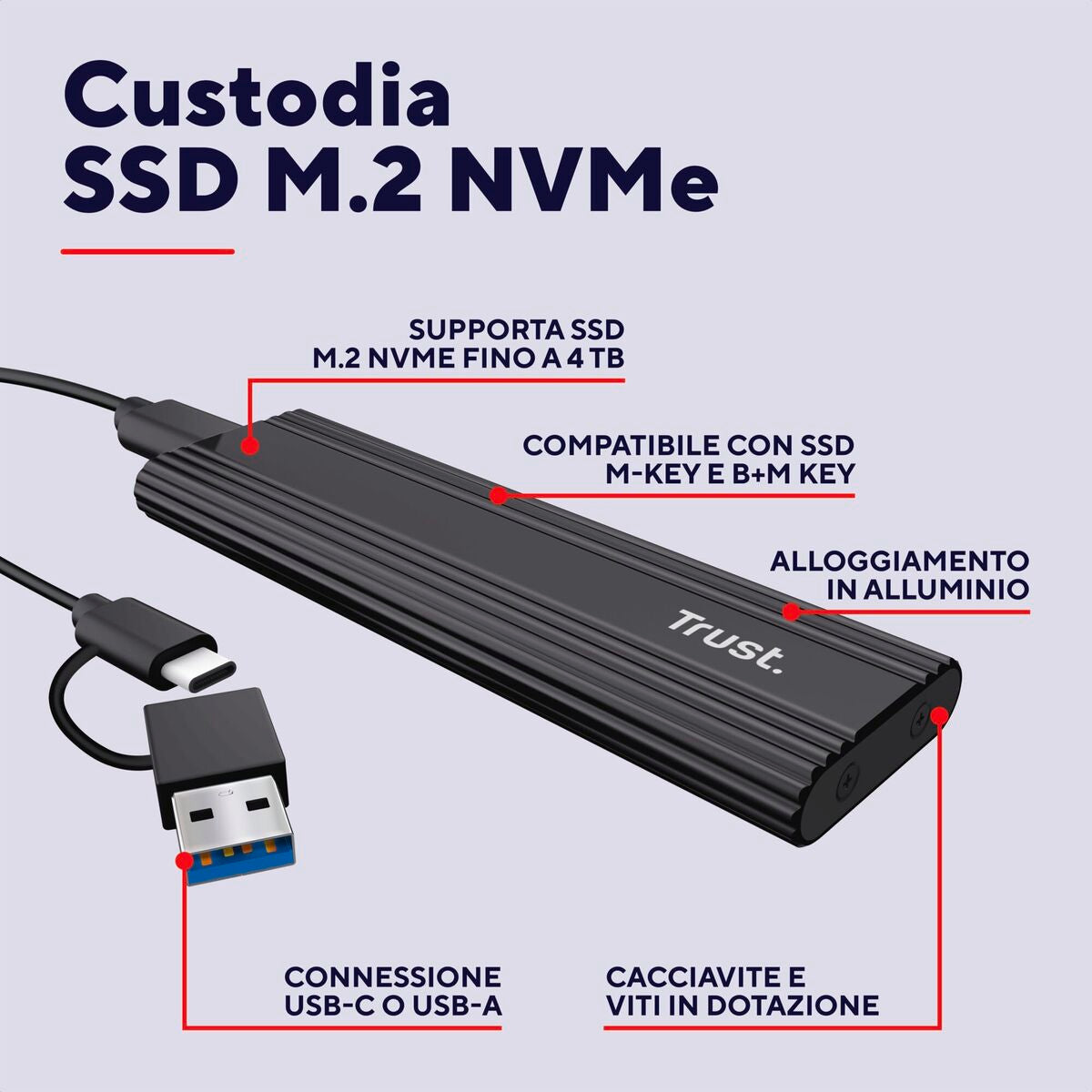External Box Trust 25806 Black