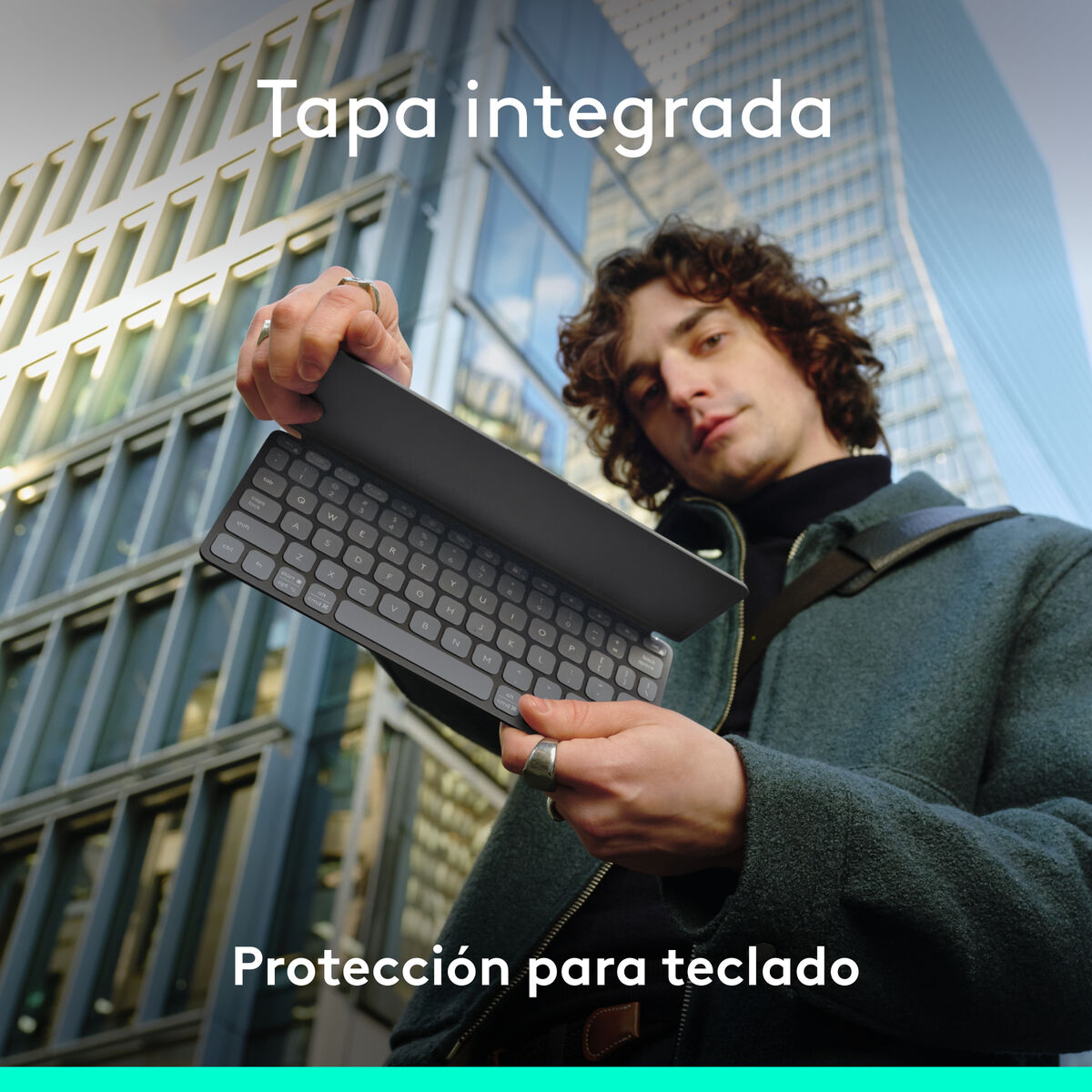 Keyboard Logitech 920-012973 Graphite Spanish QWERTY
