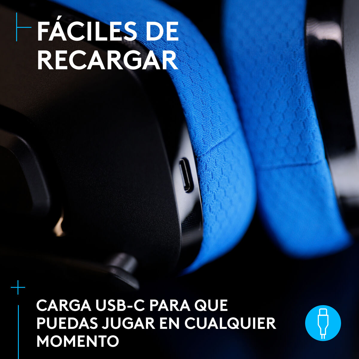 Headphones Logitech 939-002219 Black Black/Blue