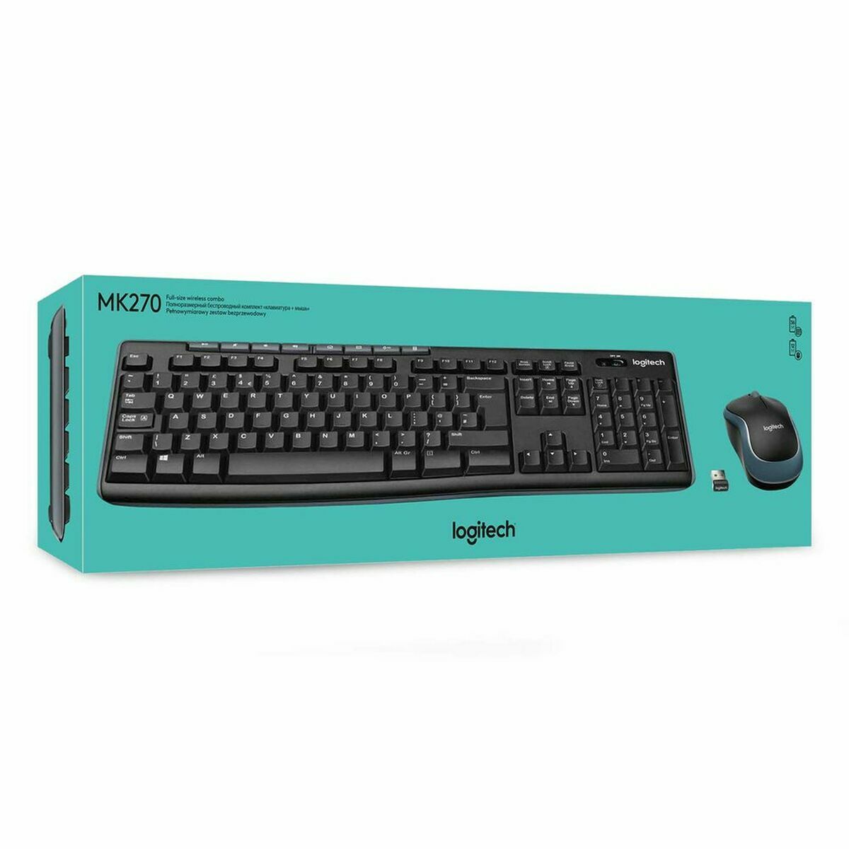 Keyboard and Mouse Logitech 920-003748 Black French AZERTY