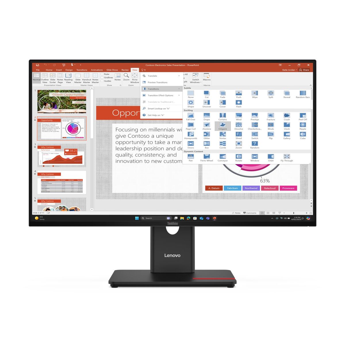 Gaming Monitor Lenovo 64A5MAT6EU 27" Full HD LCD