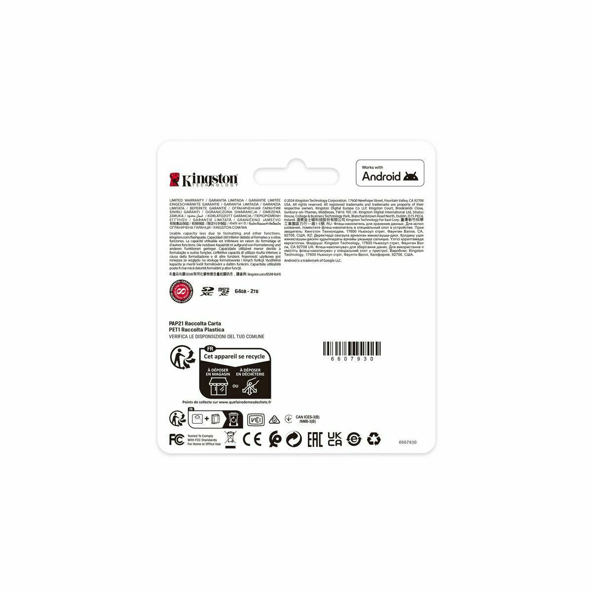 Micro SD Card Kingston CANVAS Select Plus 64 GB