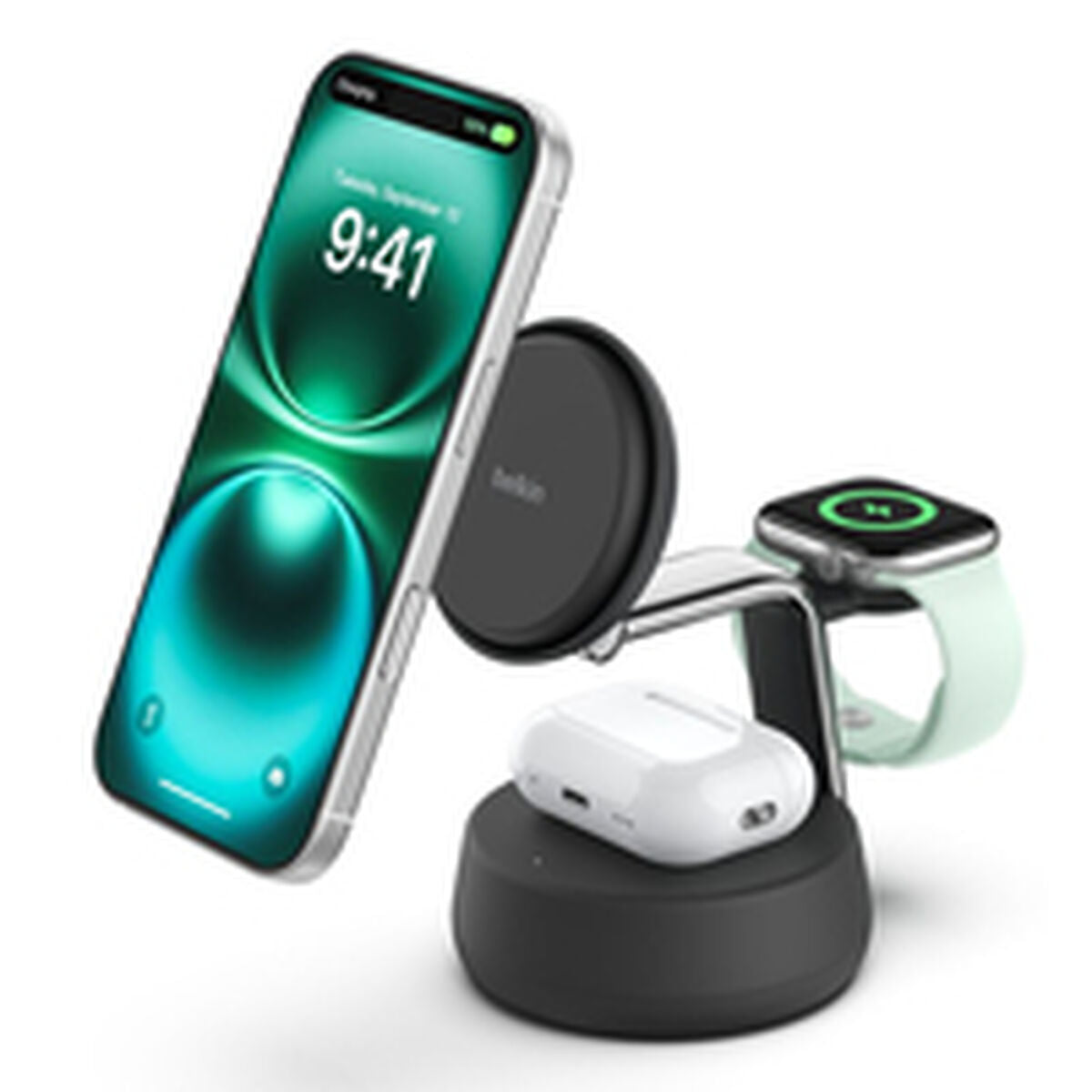 Cordless Charger Belkin WIZ040KQCH Black
