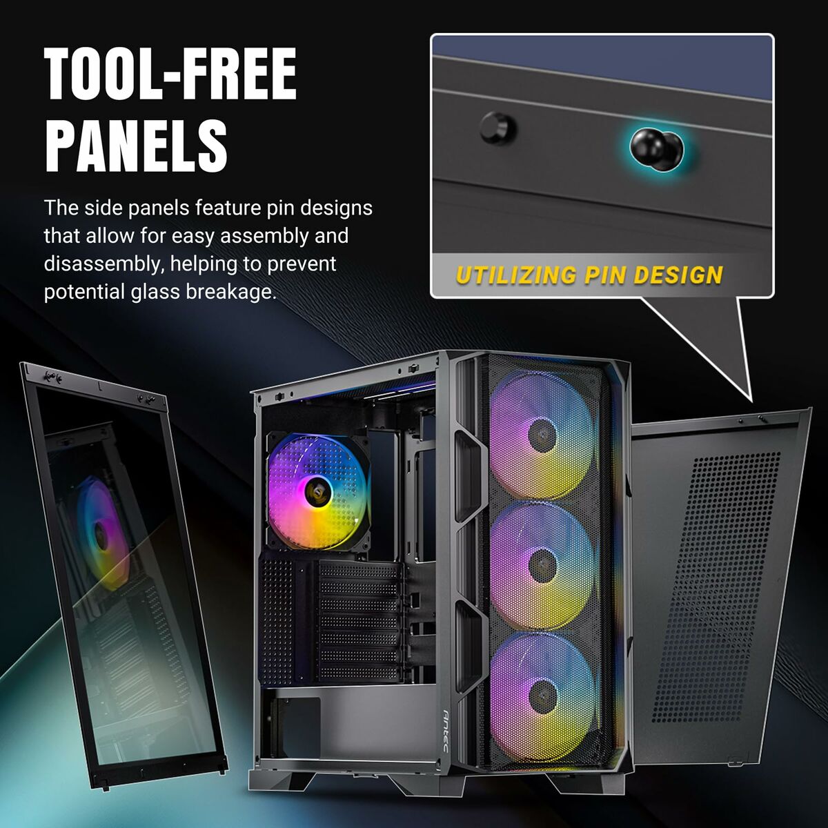ATX Semi-tower Box Antec AX-1000 Black