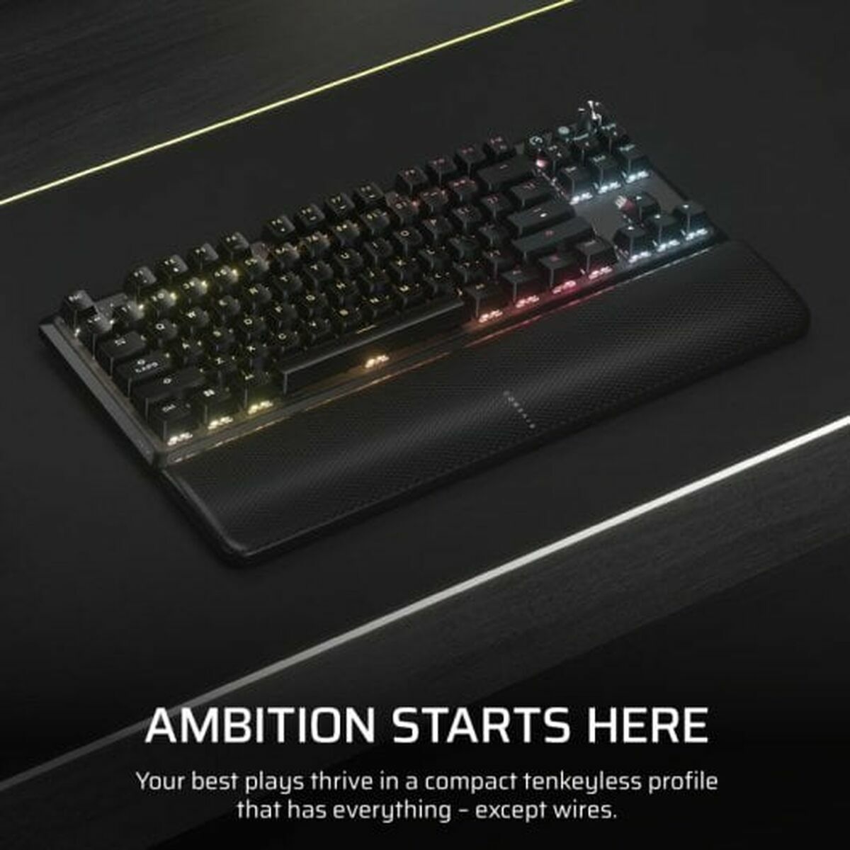Wireless Keyboard Corsair CH-914901E-ES Black Spanish Qwerty