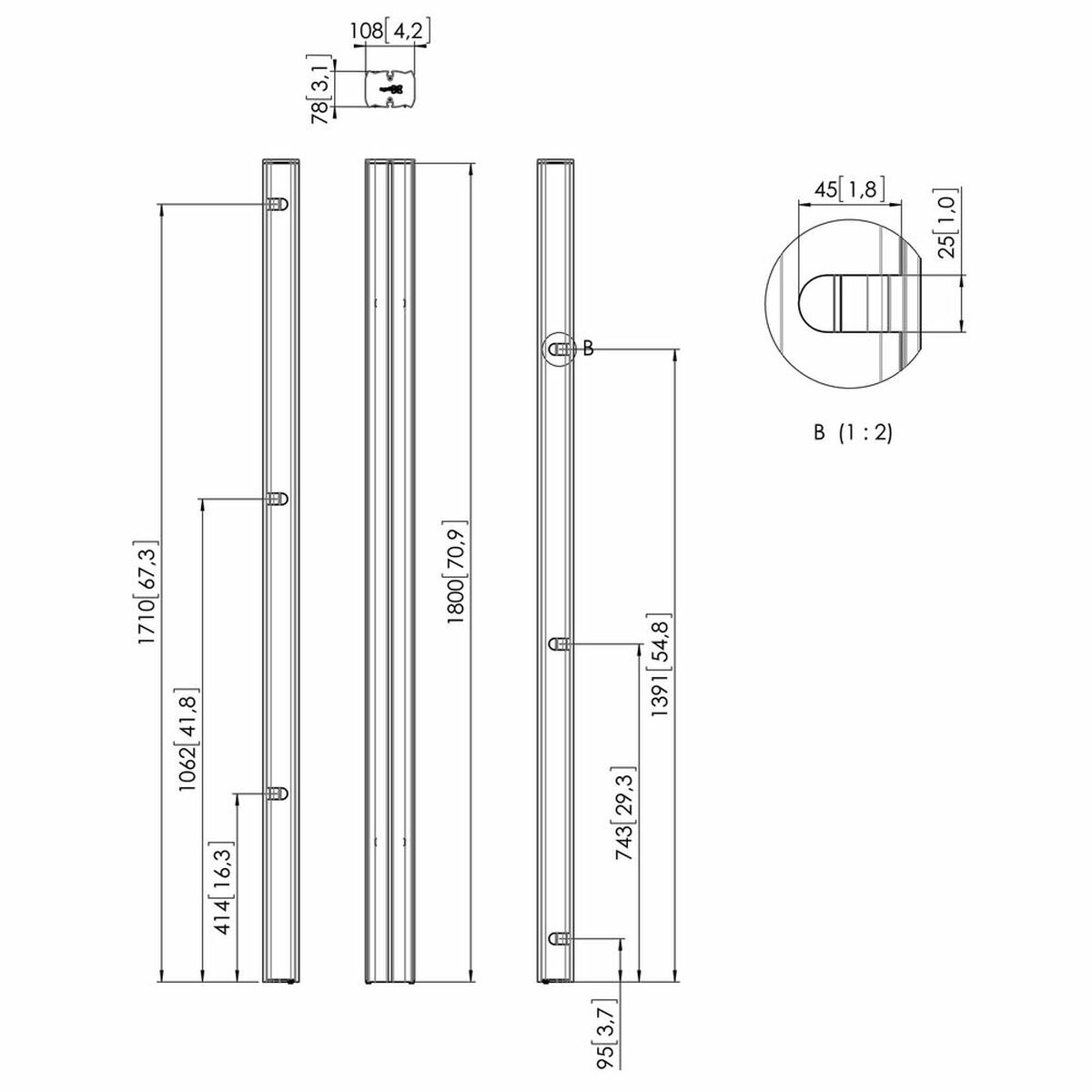 Connecting Tube Vogel's 73201913 180 cm