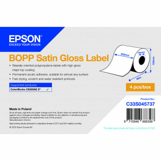 Printer Labels Epson C33S045737 Shiny (1 Unit)