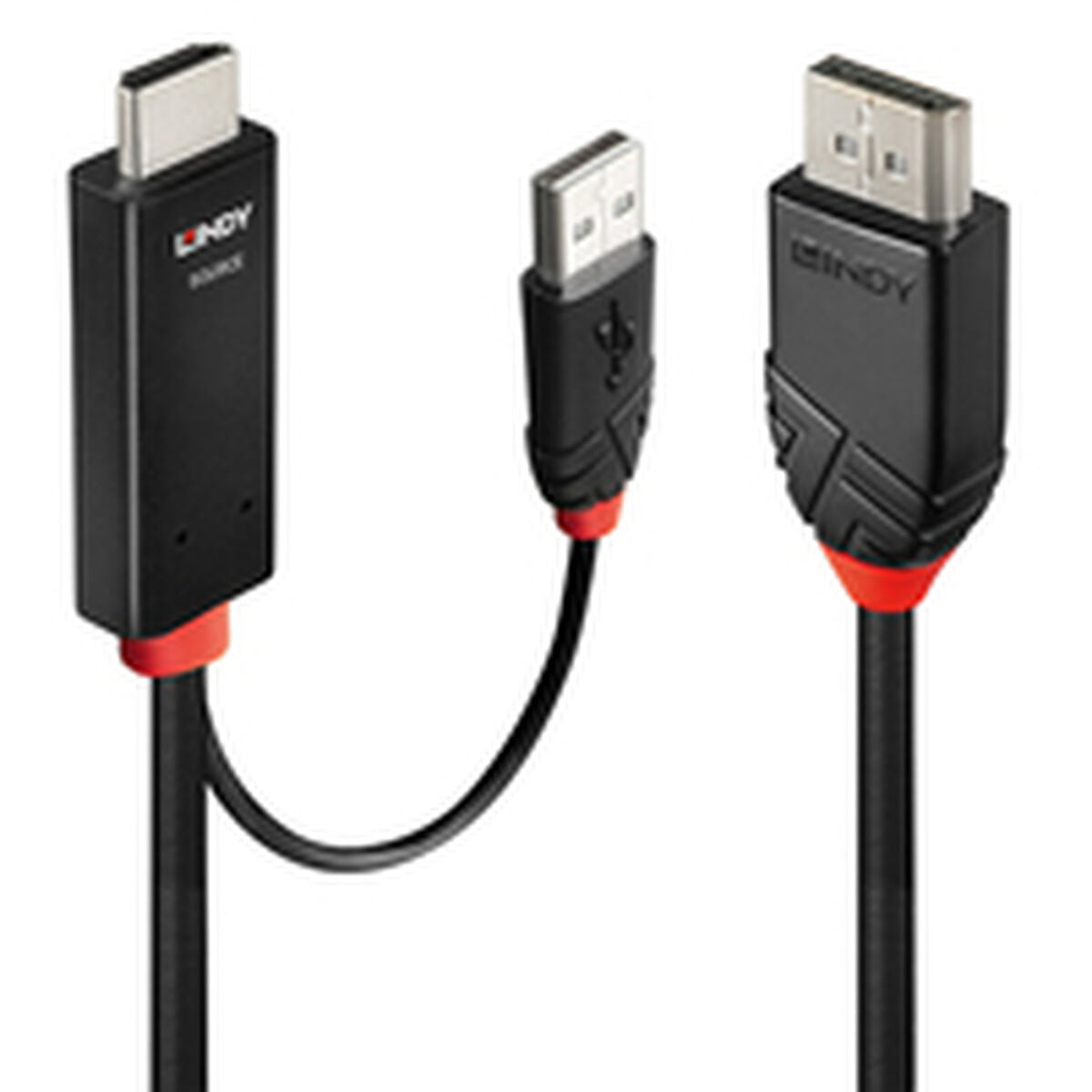 HDMI to DisplayPort adapter LINDY 41500 3 m White Black