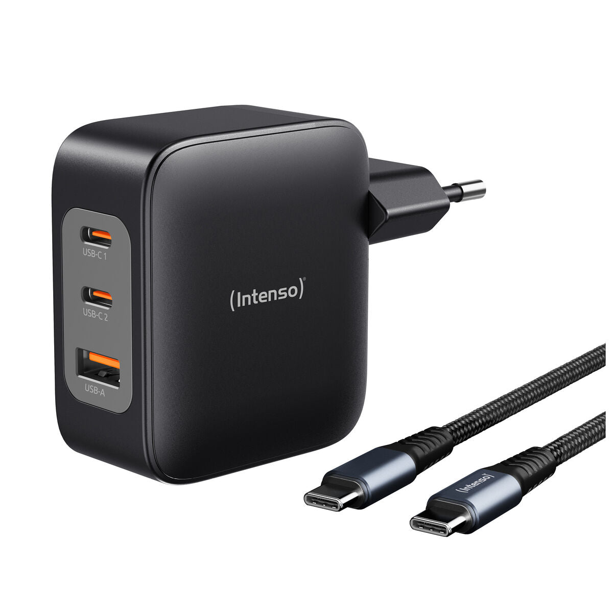 Wall Charger INTENSO GaN W100ACC Black 100 W