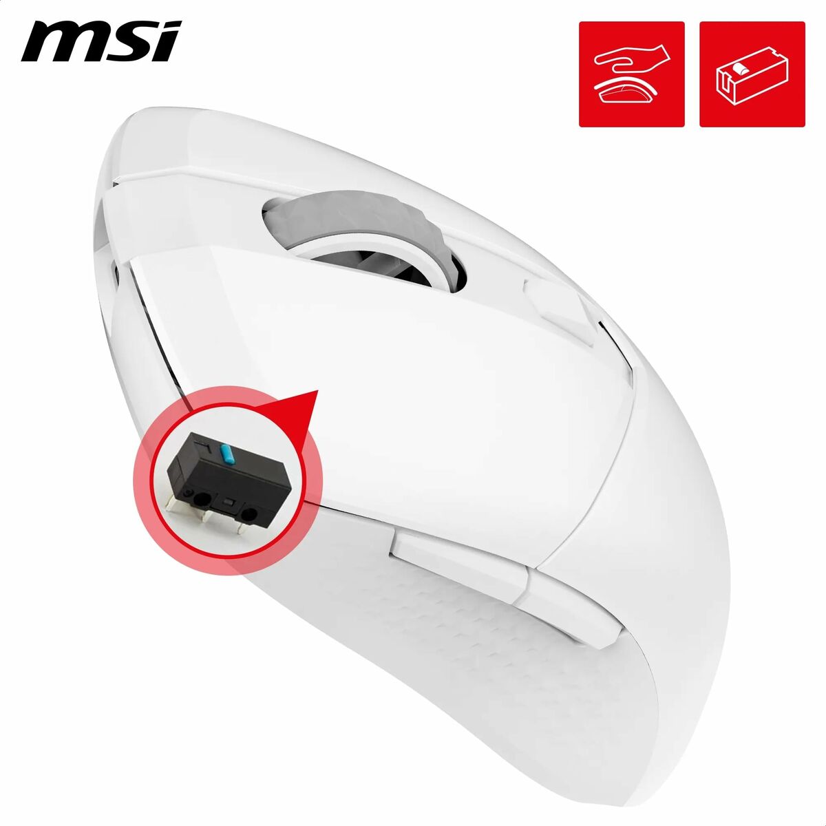 Mouse MSI S12-4301440-CLA White 8000 dpi