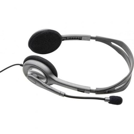 Headphones with Microphone Logitech LGT-H110 Grey