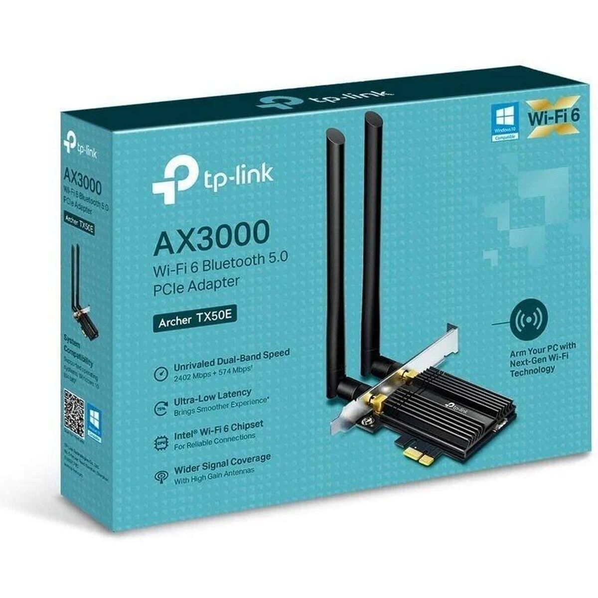 Wi-Fi Network Card TP-Link Archer TX50E Bluetooth 5.0 2400 Mbps
