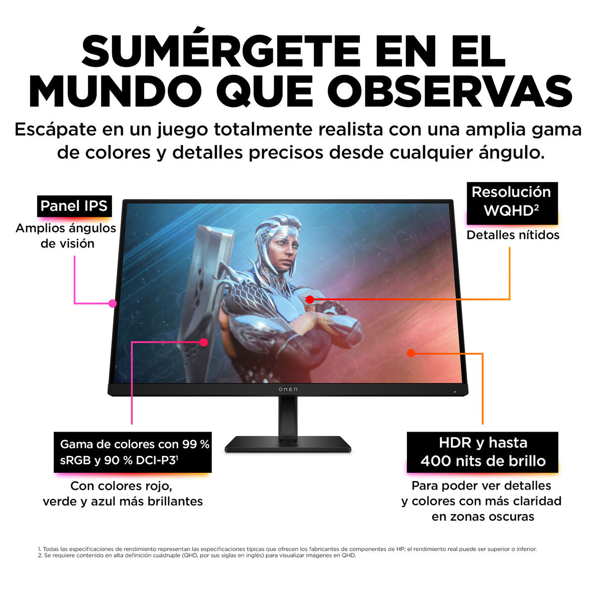 Gaming Monitor HP 780F9E9#ABB Full HD 27"