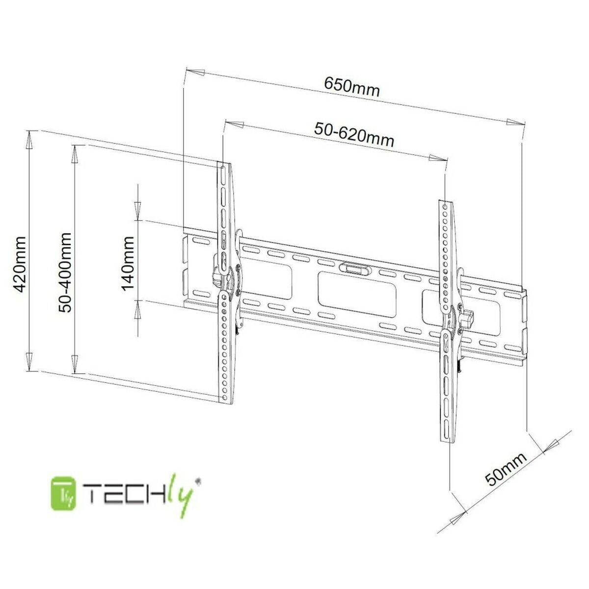 TV Mount Techly 301276 65" 60 Kg