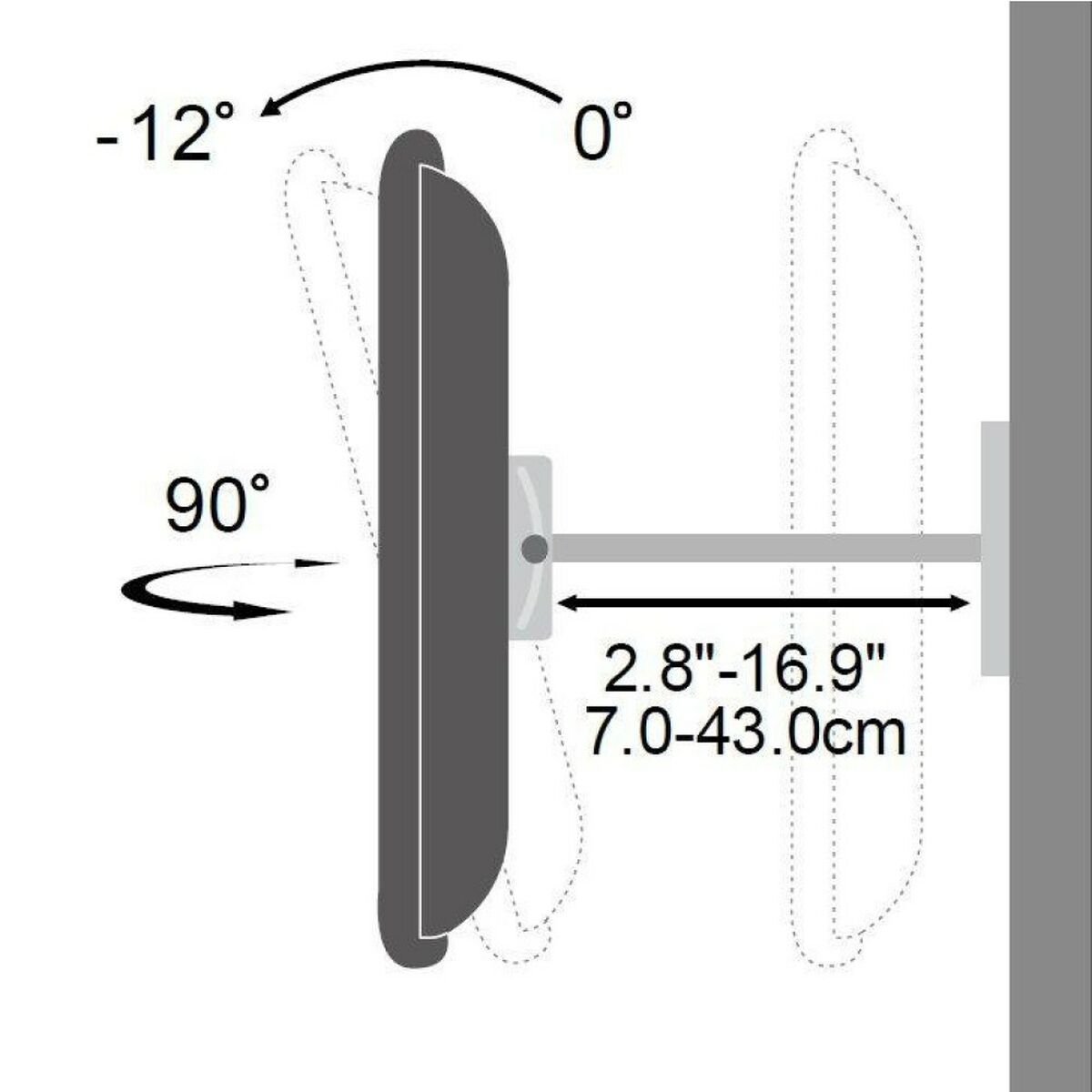 Screen Table Support Techly 301436 70" 42"