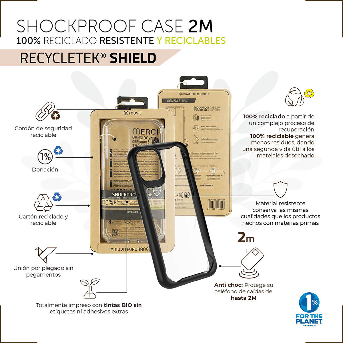 Mobile cover Muvit for Change iPhone 14 Pro Transparent iPhone 14 Pro