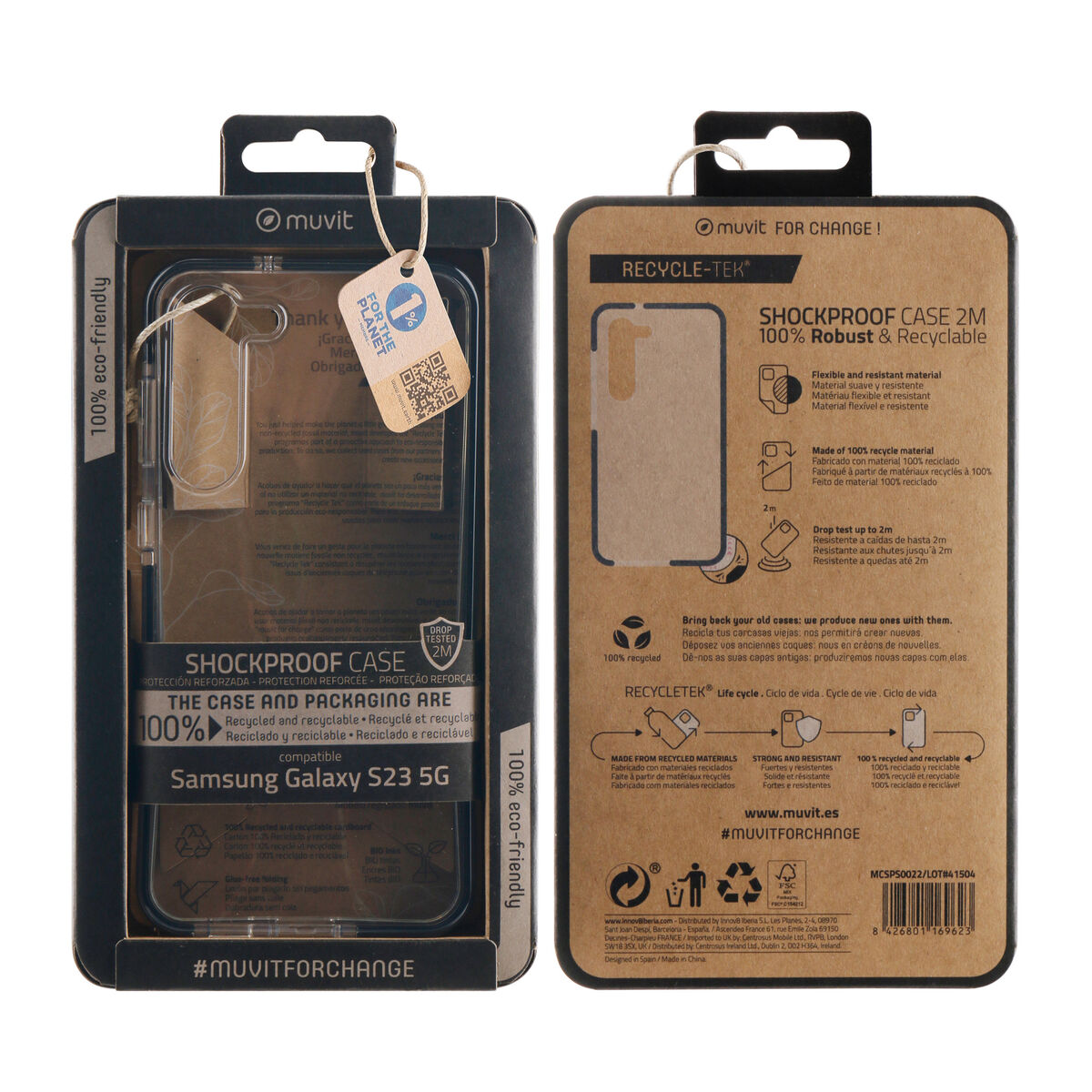Mobile cover Muvit for Change 2m Samsung Galaxy S23