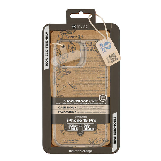 Mobile cover Muvit for Change iPhone 15 Pro Clear