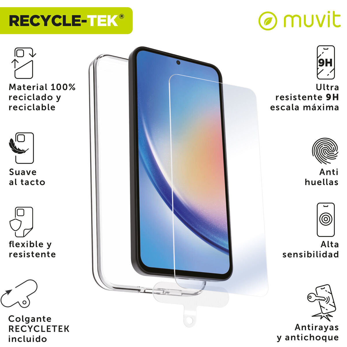 Mobile Case and Protector Muvit for Change Samsung Galaxy A35 5G Samsung Galaxy A34 5G