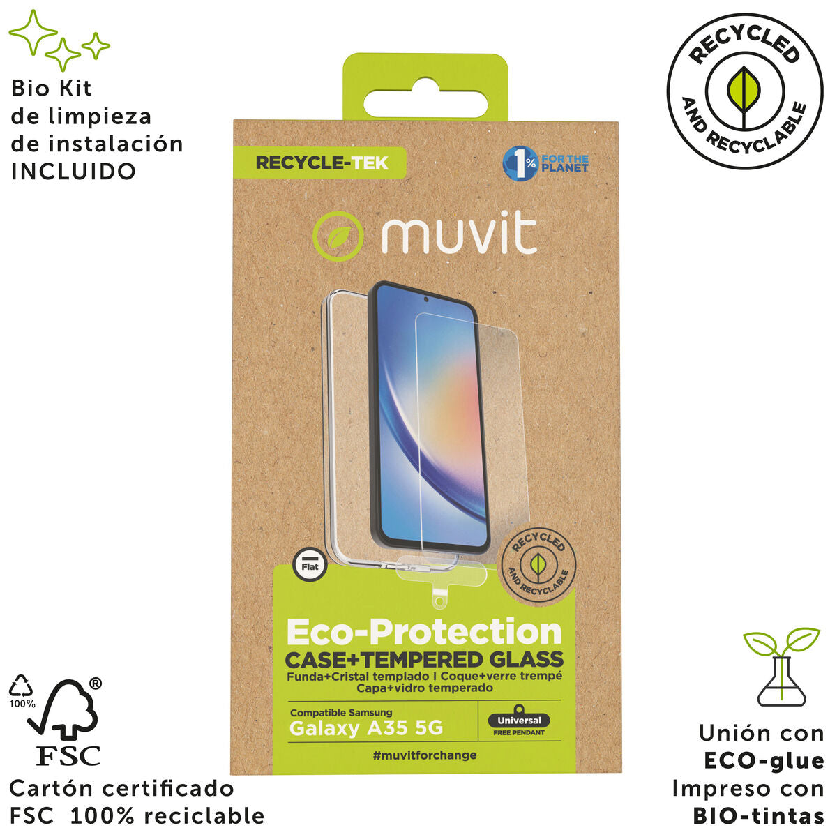 Mobile Case and Protector Muvit for Change Samsung Galaxy A35 5G Samsung Galaxy A34 5G
