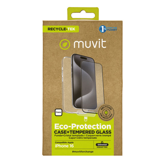 Mobile Case and Protector Muvit for Change iPhone 16 Black