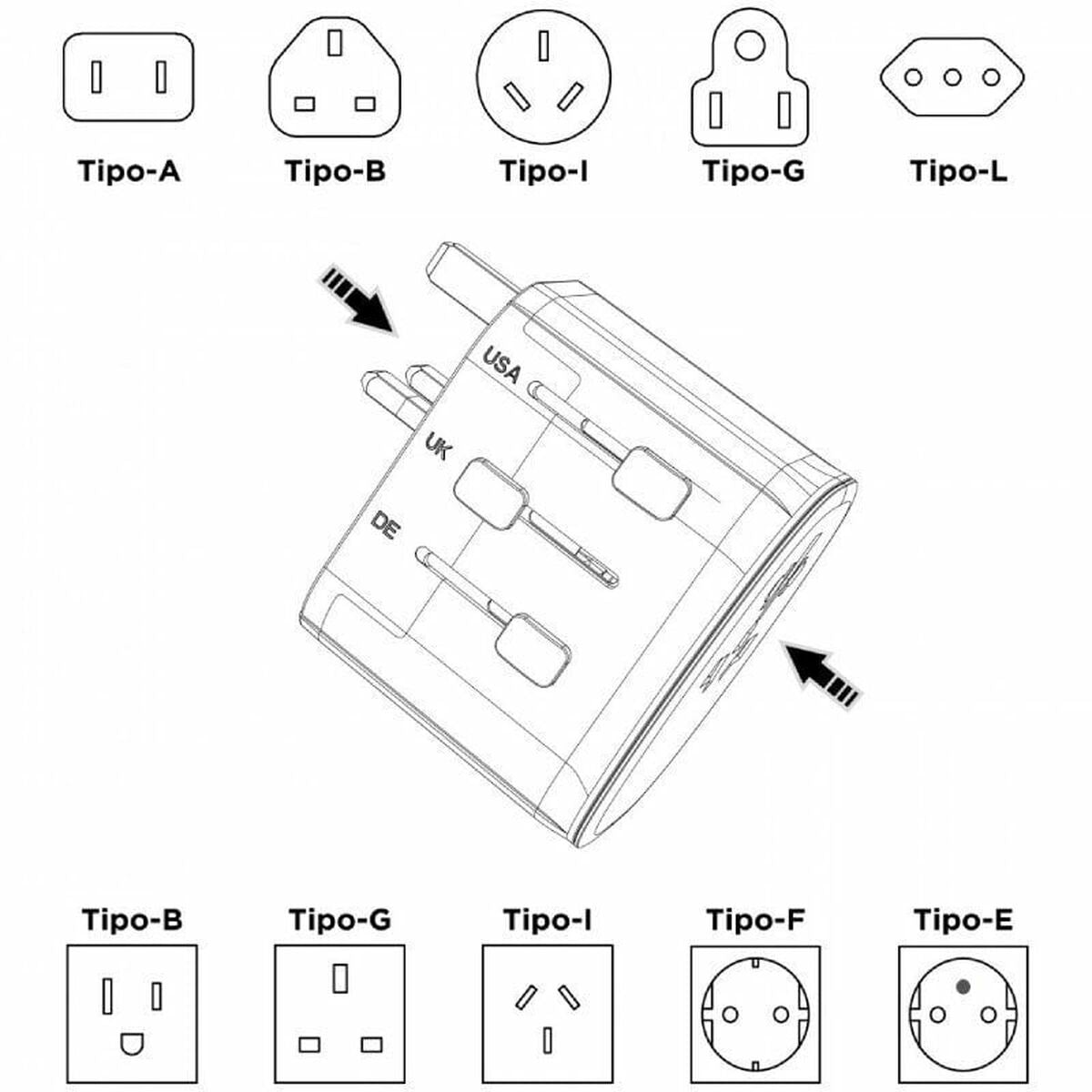 Wall Charger Muvit MCADP0006 15 W White