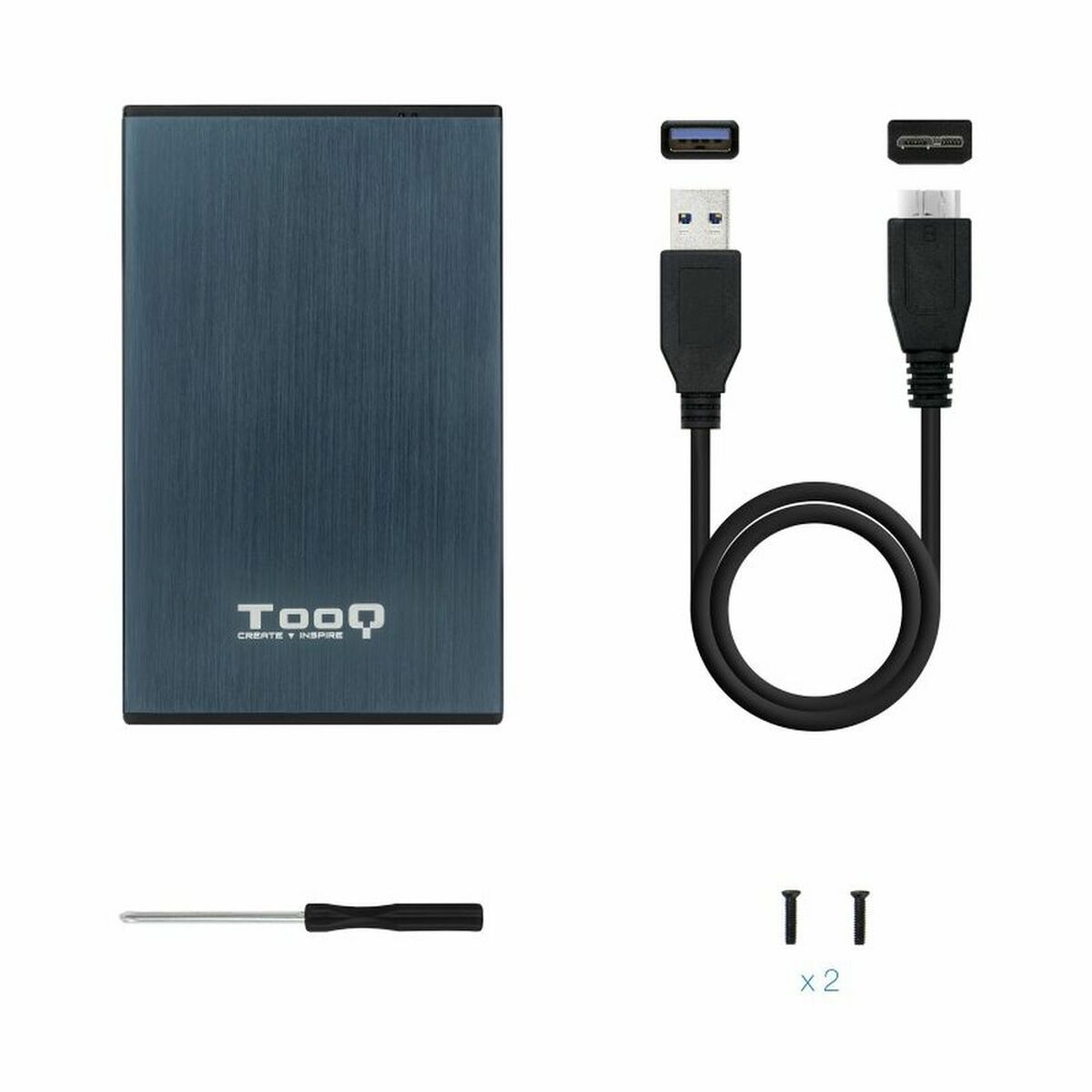 External Box TooQ TQE-2527PB Blue 2,5"