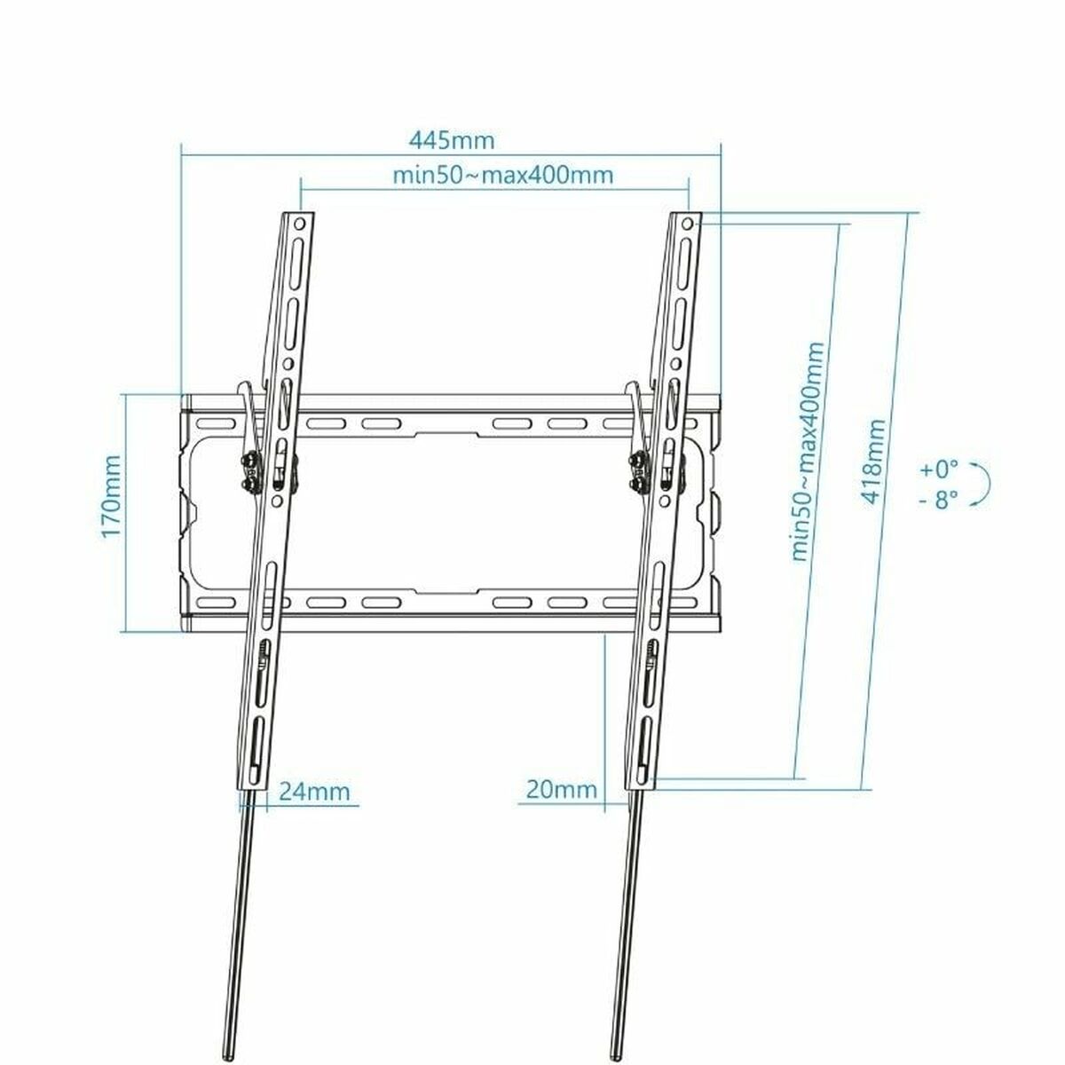 Monitor TooQ LP1071T-B 32"-70" 45 kg