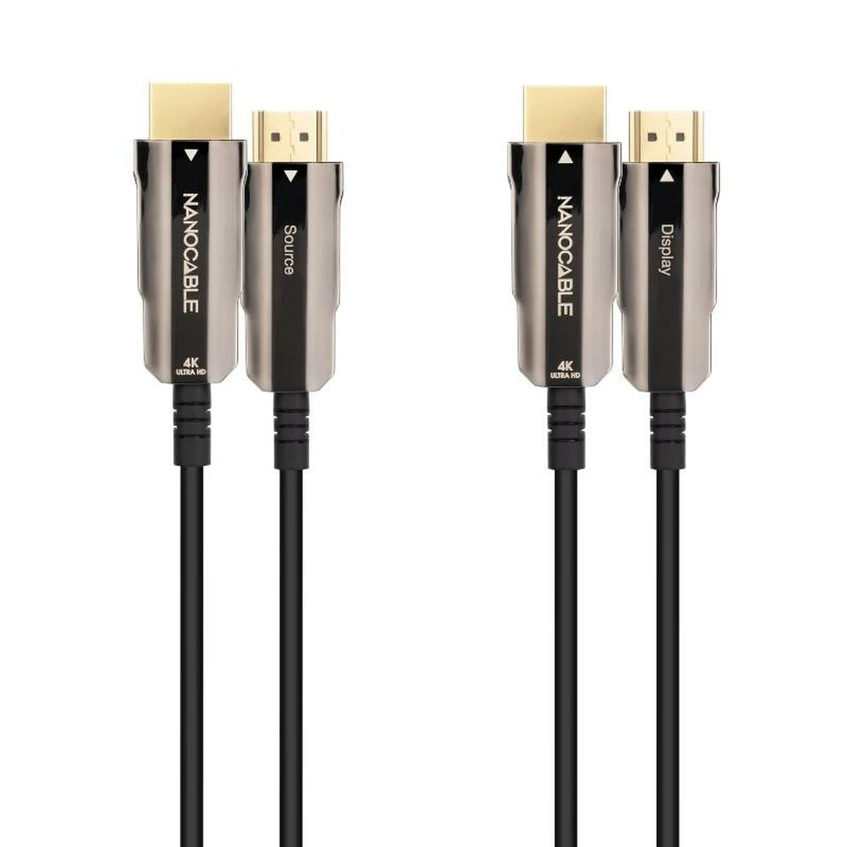 HDMI Cable NANOCABLE 10.15.2060 60 m Black 4K Ultra HD 18 Gbps