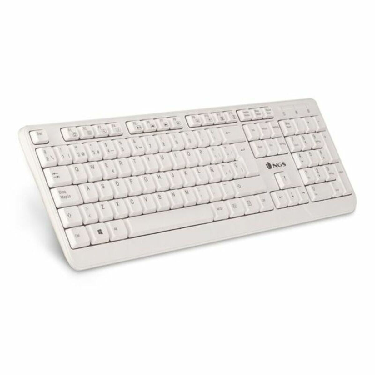 Keyboard NGS NGS-KEYBOARD-0284 White Spanish Qwerty