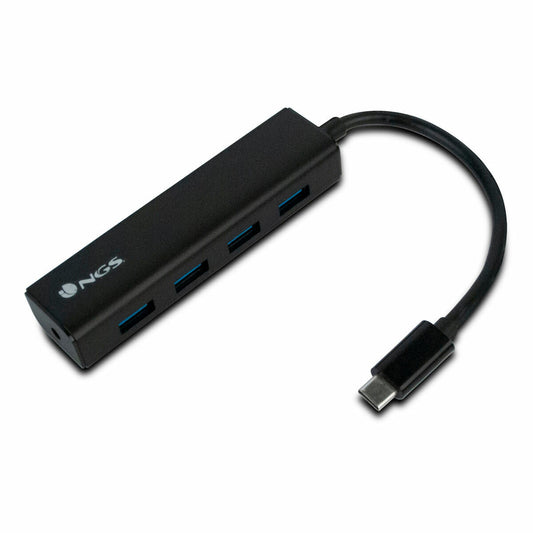 4-Port USB Hub NGS WONDERHUB4 Black 5 Gbps