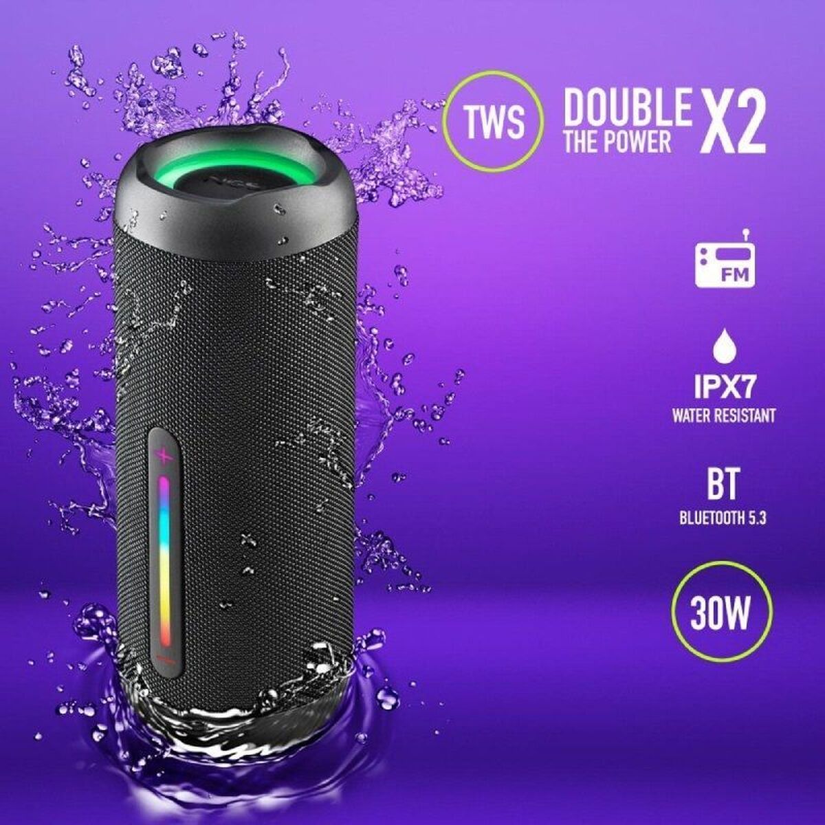 Portable Bluetooth Speakers NGS ROLLERFURIA2BLACK